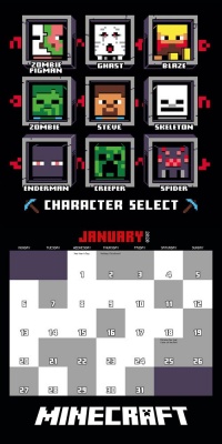 Minecraft 2020 Mini Calendar 16 Month Dani2020 352 Panzer Command calendario minecraft 2021